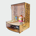 GiftDenaHai Beautiful Wooden Pooja Temple for Home and Office | Wall Shelves/Stand/Sinhasan/Mandir Perfect for Bhakti Ghar (L-15.5, B-20, H-20 Inch) (Wooden Temple T104)