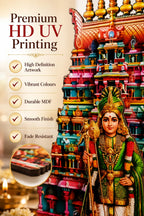 VENSUR Murugan MDF Standee with Temple Gopuram Combo | Pooja Decor