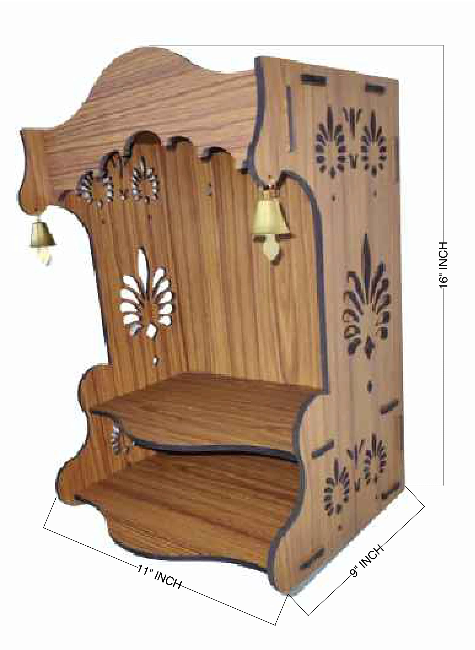 SSI Fully Handmade Beautiful Wooden Home and Office Temple/Pooja Mandirs/Wood mandir/Ganesh ji Temple