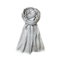 FAHABO Shimmer Woven Cotton Blend Scarf for Women – Lightweight Hijab & Stole Wrap | 73 x 29 Inches (Beige)