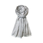 FAHABO Shimmer Woven Cotton Blend Scarf for Women – Lightweight Hijab & Stole Wrap | 73 x 29 Inches (Beige)