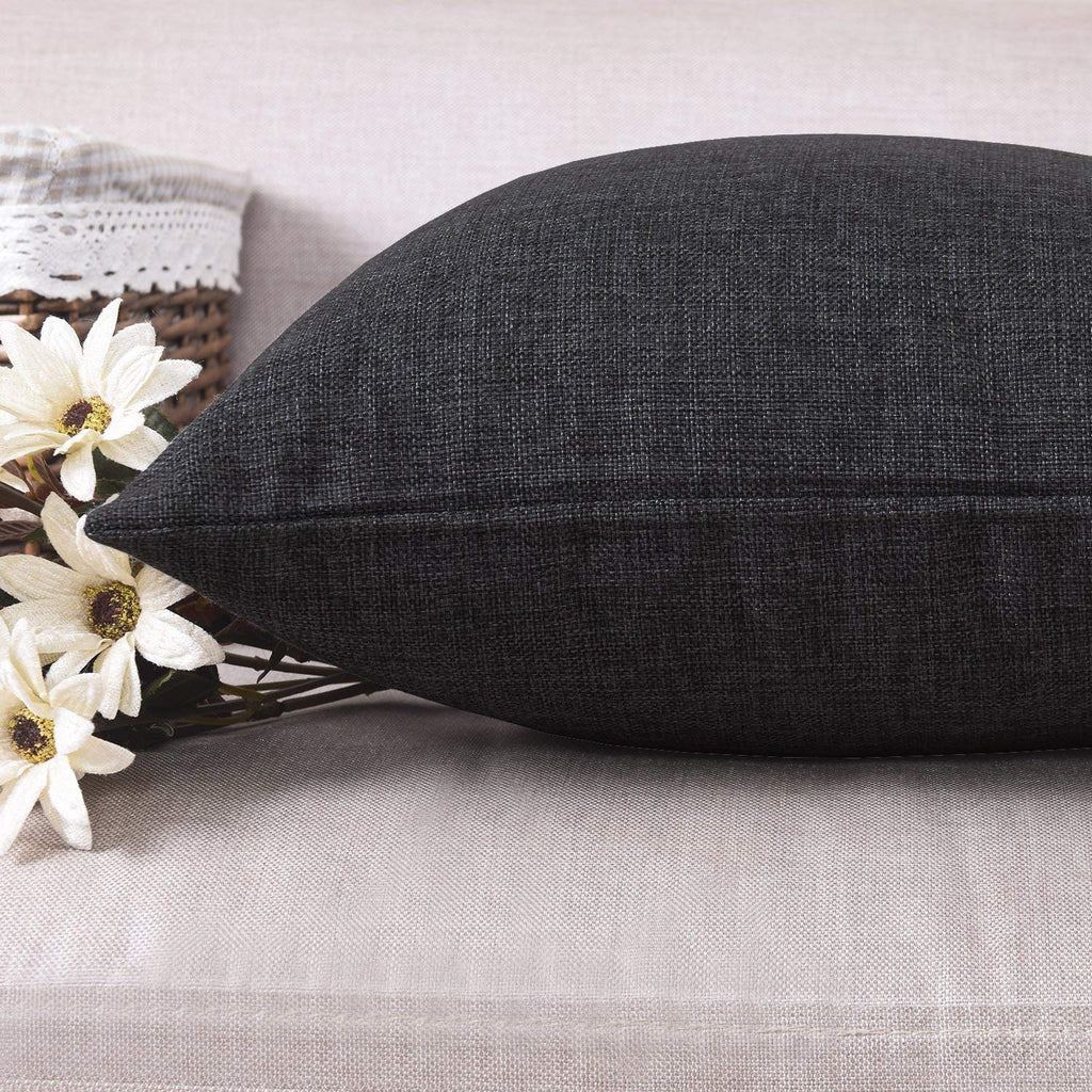 Khooti Jute Cushion Cover, 26x26 (Dark Grey)(Pack of 5)