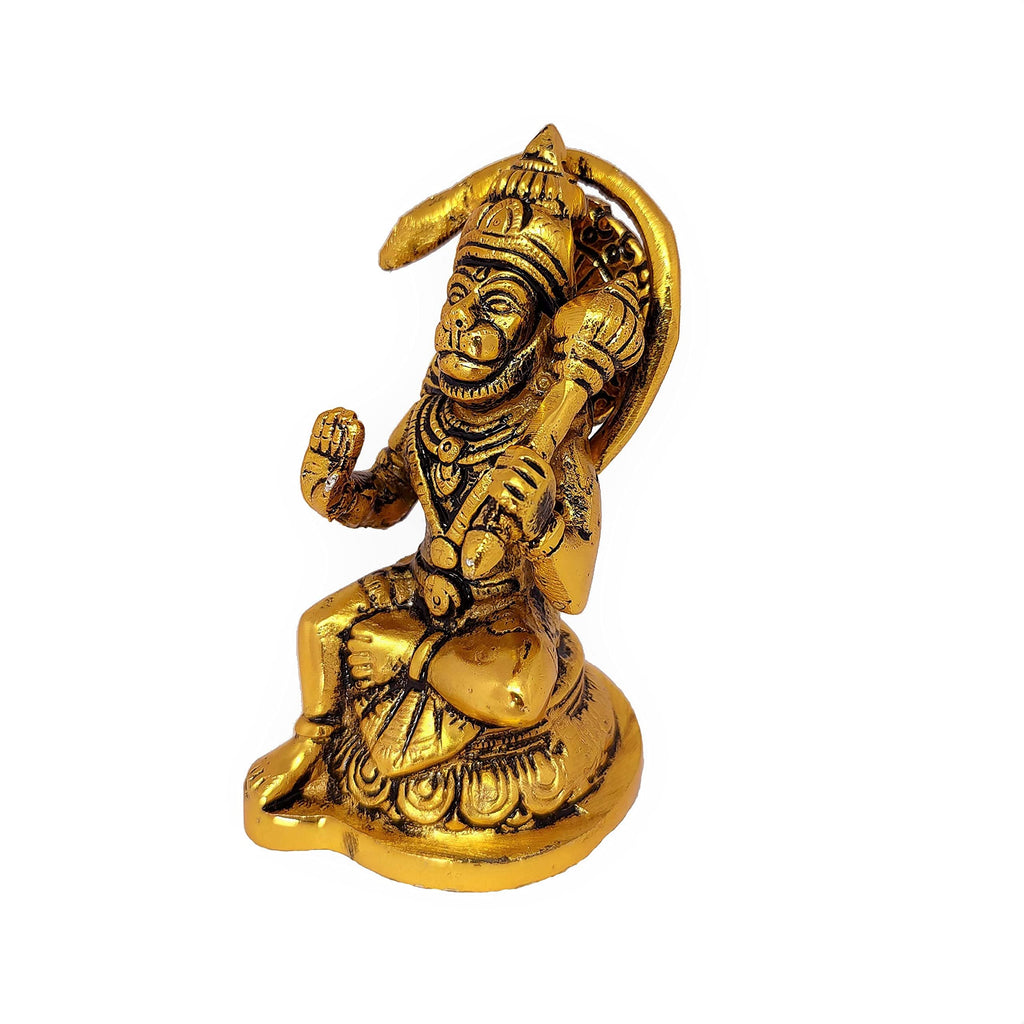 KridayKraft Hanuman ji Metal Statue,Bajrangbali Murti for Pooja & Decor Your Home,Office,Religious Idol Statue Gift Purpose,Table Showpiece Figurines,(Pack of 1 Hanuman Ji Murti) for Car Dashboard...