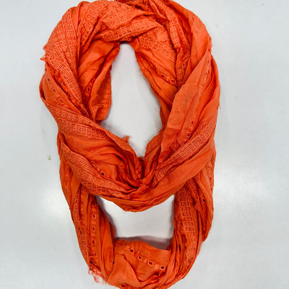 SOIE Women's Stylish Embroidered cotton Scarf/Scarves/Stole For Summers (ST-1 ORANGE FREE SIZE)