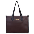 LEGAL BRIBE Textured Tote Bag Combo Of 4 (Brown)