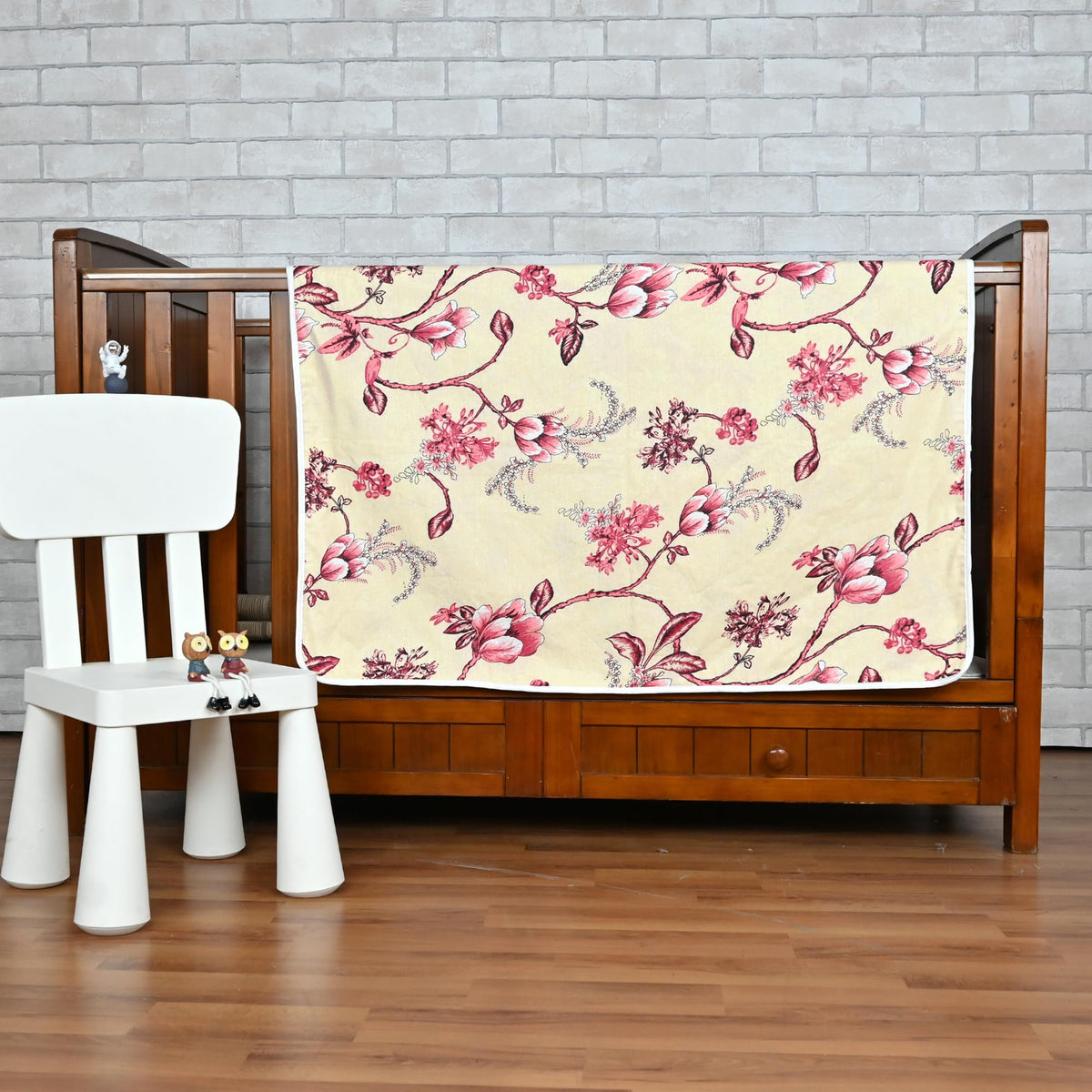 Divine Casa Floret 100% Cotton Single Kids Dohar | 120 GSM | Soft & Lightweight Throw Blanket | Cozy & Breathable Bedding | All-Season Comfort | 140 x 100 CM, Summer Fern Kafalo