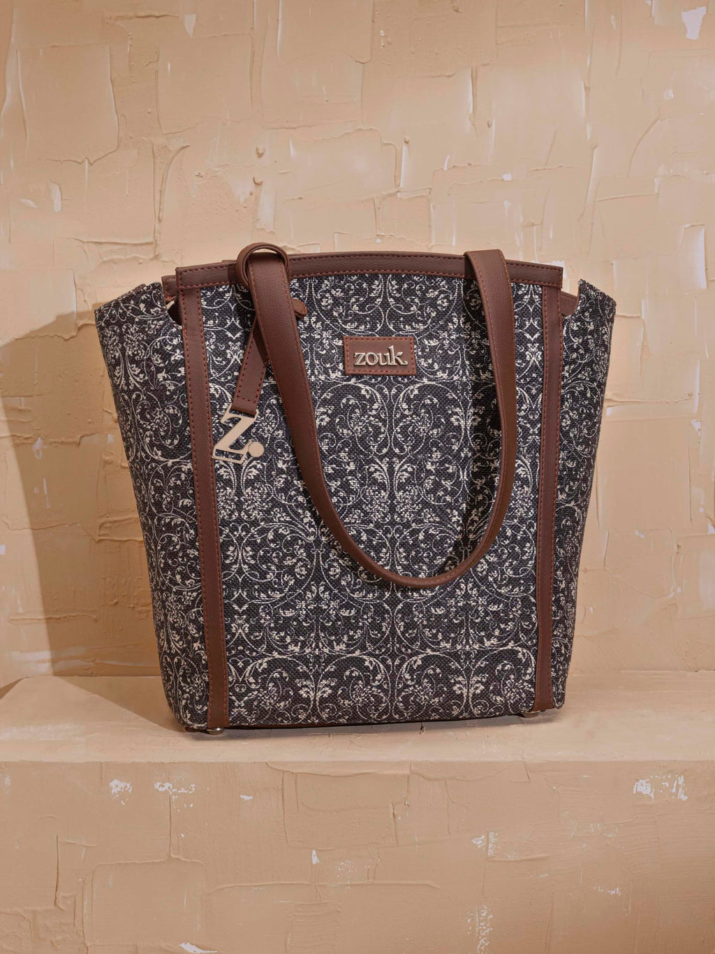 ZOUK Rhea Kapoor Adira Tote Bag for Women | Stylish Handbag for Woman | Premium Tote Bags | Purse Handbag | Big Size Stylish Hand Bags | Lattice Lace