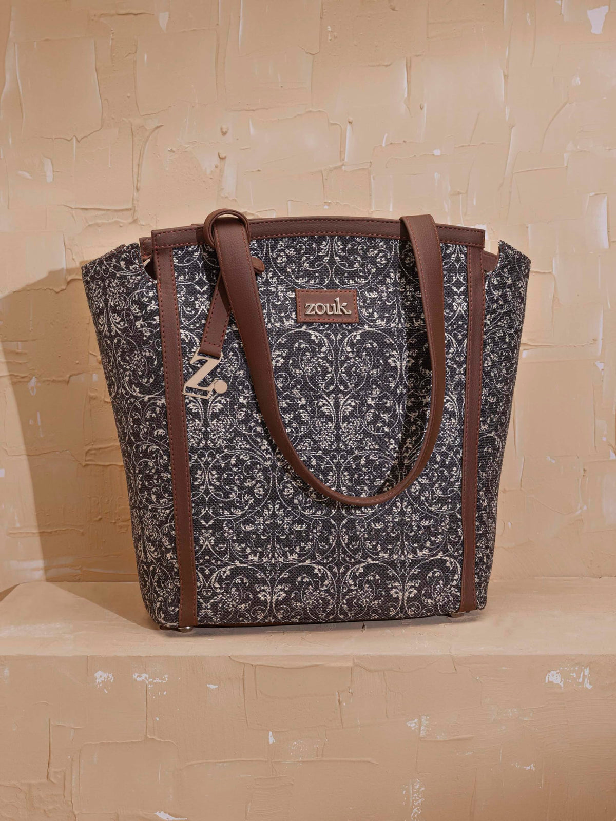 ZOUK Rhea Kapoor Adira Tote Bag for Women | Stylish Handbag for Woman | Premium Tote Bags | Purse Handbag | Big Size Stylish Hand Bags | Lattice Lace