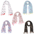 SAHIL SCARF Premium Multicolor Scarf Lightweight & Comfortable for All Seasons Combo of 5 (180x55cm)