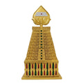 Arulmigu Dhandayuthapani Swamy Temple Gopuram - Palani Murugan Golden Idol for Car Dashboard & Home Pooja Idol | Devotional Figurine | Pooja Gifts | Gold-Polished | Double Side.