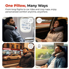 CELEORIS Cute Plush Travel Neck Pillow & Sleep Eye Mask Set, Cartoon Animal U Shape Head Support Pillow for Kids & Adults, Portable Airplane, Car & Office Nap Cushion Multi Design