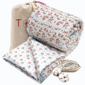 TOAIArt Jaipuri Quilt | Lightweight Comforter/Razai/Rajai | Hand Quilted | Block Printed Reversible 3 Layer| Premium Mulmul Cotton| Cotton Wool Filling| Queen Size 90” X 108” | Funny Fox Kafalo