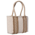 ENSAC Cotton Tote Bag for Women Premium Stylish Handbag for women with Zip Closure Ladies Shoulder Bag for Women Girls Handbag Zipper Large Capacity Shoulder Bag for College Office Use