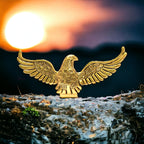 KridayKraft Aluminium Flying Eagle Showpiece Decorative Statue Antique Showpiece Memento Trophy Award, Vastu Power Strength