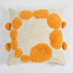 Furnistitchs Premium Decorative Throw Cushion Pillow Cover Boho Home Decor - Living Room Bedroom Couch Sofa Cushion Covers 16 inch x 16 inch (2, Yellow Circles)
