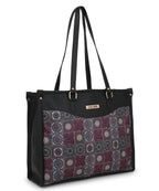 LEGAL BRIBE Printed Tote Bag (Magenta and Black)
