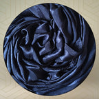 FAHABO Scarf Woman Premium Self-Woven Satin Silk Scarves | Hijab Scarf | Headscarf | Neck Scarf | Stoles | Wraps (Liberty Blue)