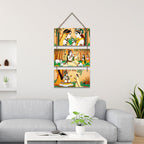 Artvibes Traditional Radha Krishna Wooden Wall Hanger for Home Temple Decor | Spiritual Decor Items | Wall Sculpture | Signs & Plaques | Artwork| Stylish Modern Decor Item | Gift Items (WH_9423N)