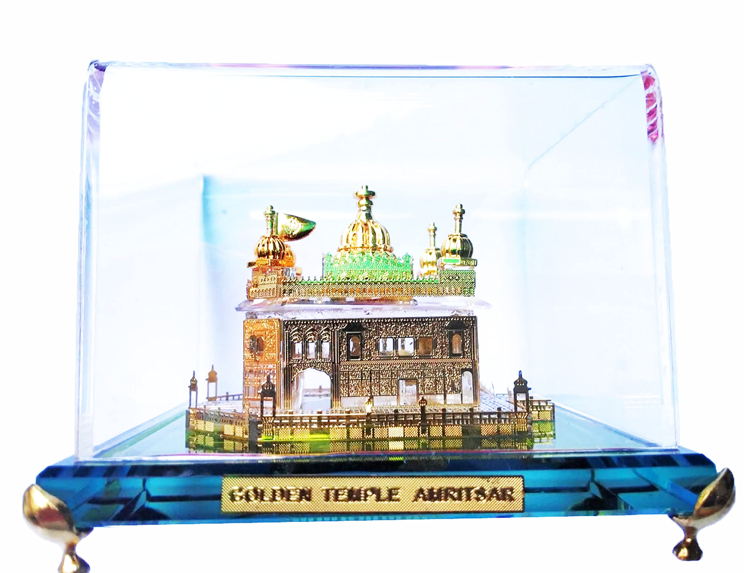 Shape-X Crystal 24K Gold Plated Rectangular Golden Temple (Small)