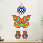 Artvibes Butterfly Evil Eye Wall Hanging for Home Entrance | Lucky Charm MDF Wall Decor | Boho Vastu Wall Art for Living Room | Bedroom | Office & Main Door | Gift Item (WH_8582N)