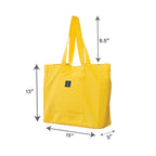 AQVA Cotton Canvas Tote Bag for Women & Girls | Shoulder Bag with Magnetic Button Closure & Solid Colour | Multipurpose Shopping, Travel, Beach, Office Bag | Good Gift Choice for Women (Light Yellow)