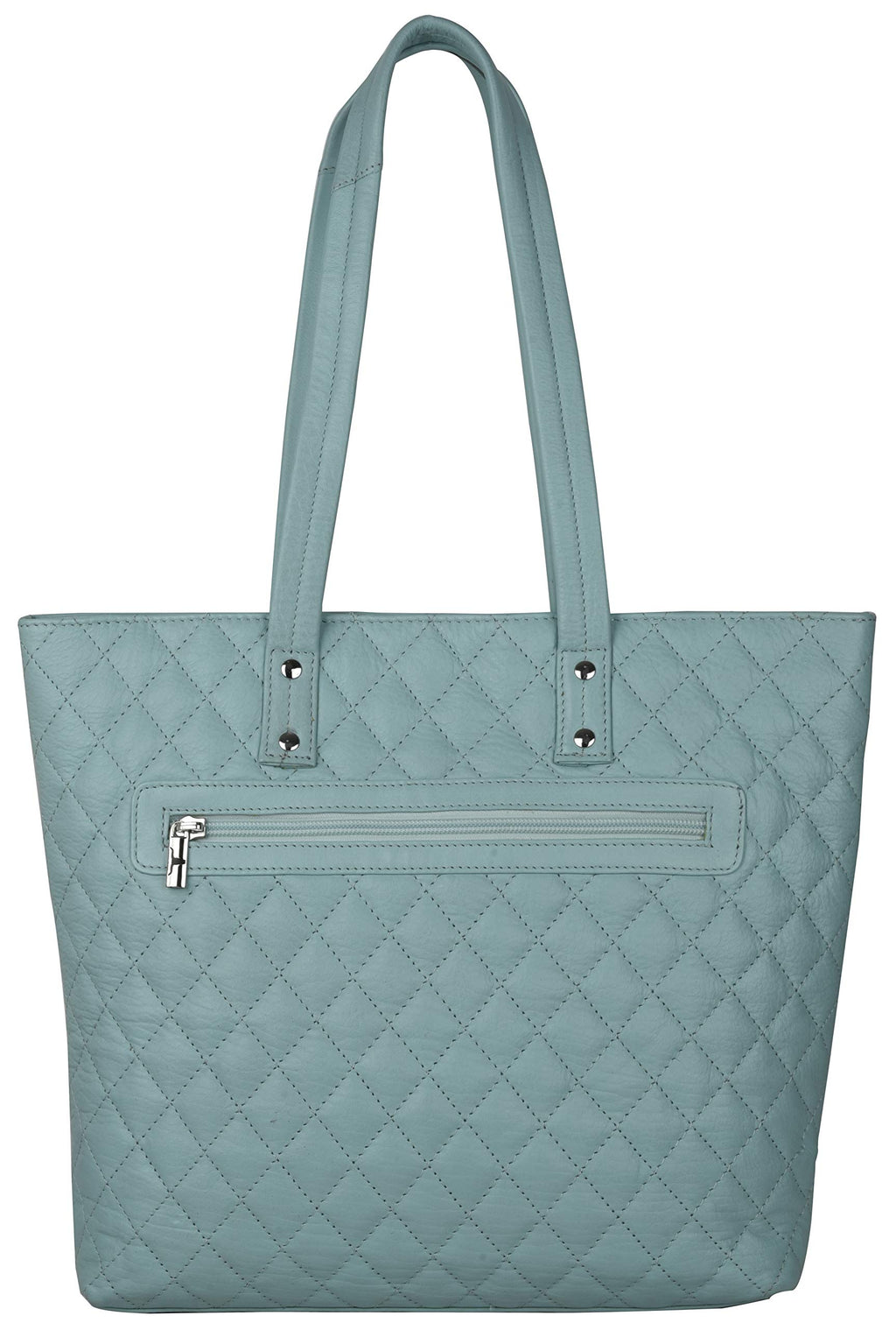 URBAN FOREST Nancy Pastel Blue Quilted Leather Handbag for Women
