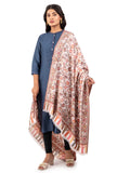 Naureen Women Faux Pashmina Shawl with Floral Artwork, Warm and Soft, 40x80 inch