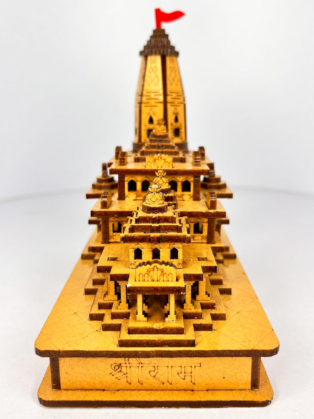 Mandir Ayodhya Mandir for Home, Ideal for Home Décor and Pooja, Mandir Ayodhya Model 3D Replica Handcrafted Wooden, Perfect Diwali Gift, Decorative Living Room Item, Home Decor & Gifts