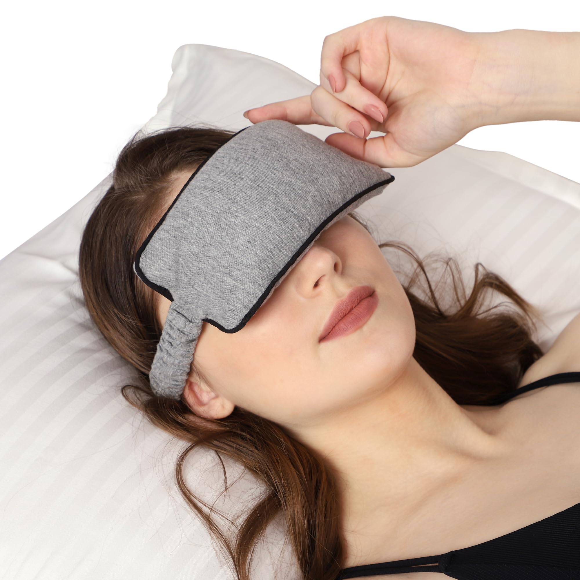 Billebon Premium Fiber Filled Neck Pillow, Aeroplane Travel Pillow Neck Adjustable 360 Degree Support Headrest Neck Support Comfortable Pillow with Eye Mask