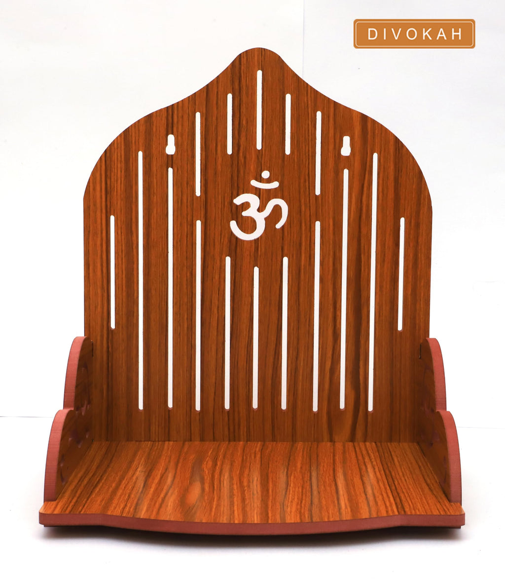DIVOKAH® MDF Wooden Temple/Wooden chowki/Laddo Gopal Jhula/Swing/God singhasan (WDN OMLINE)