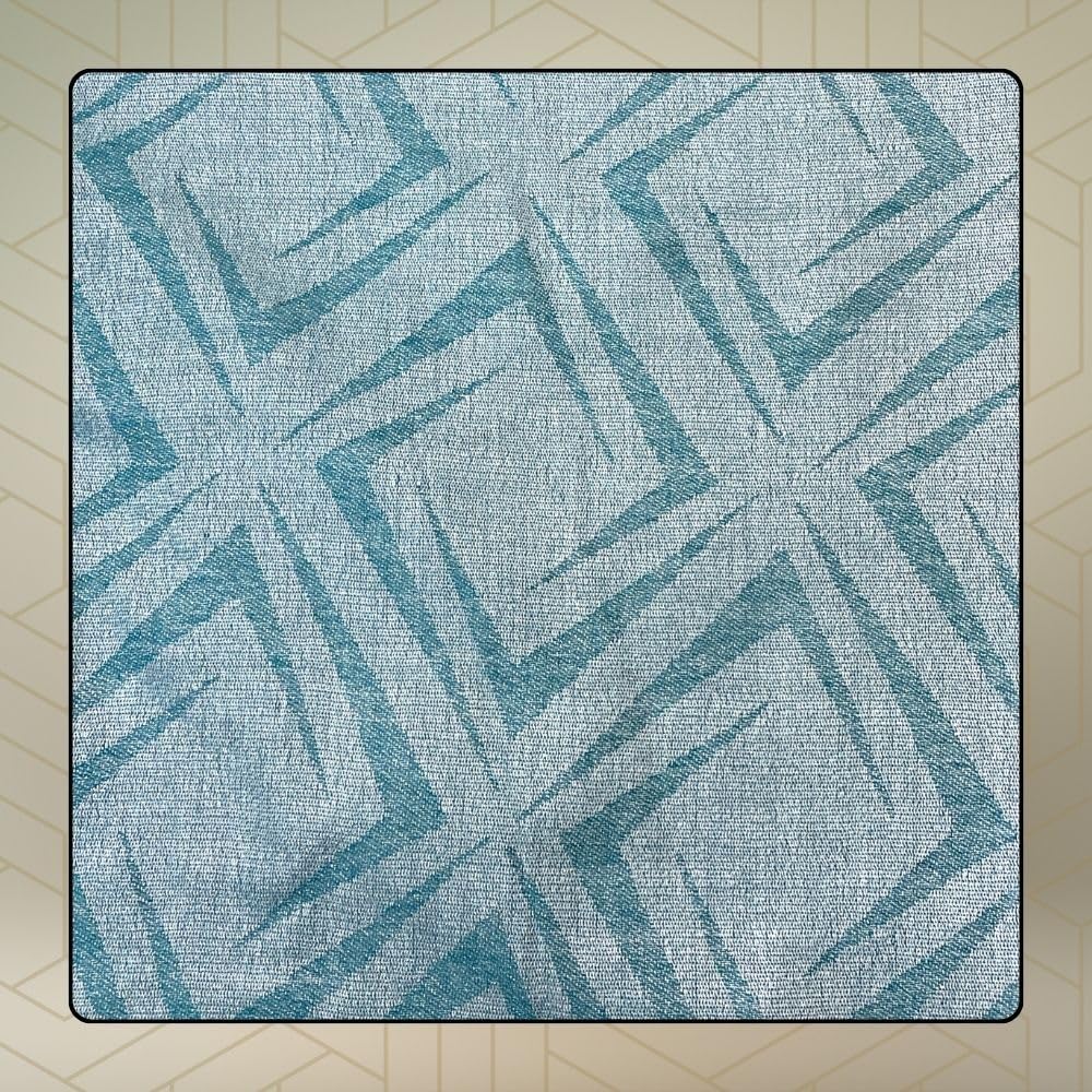 FAHABO Shimmer Geometric Woven Cotton Blend Scarf for Women – Lightweight Hijab & Stole Wrap | 73 x 29 Inches (Teal Green)
