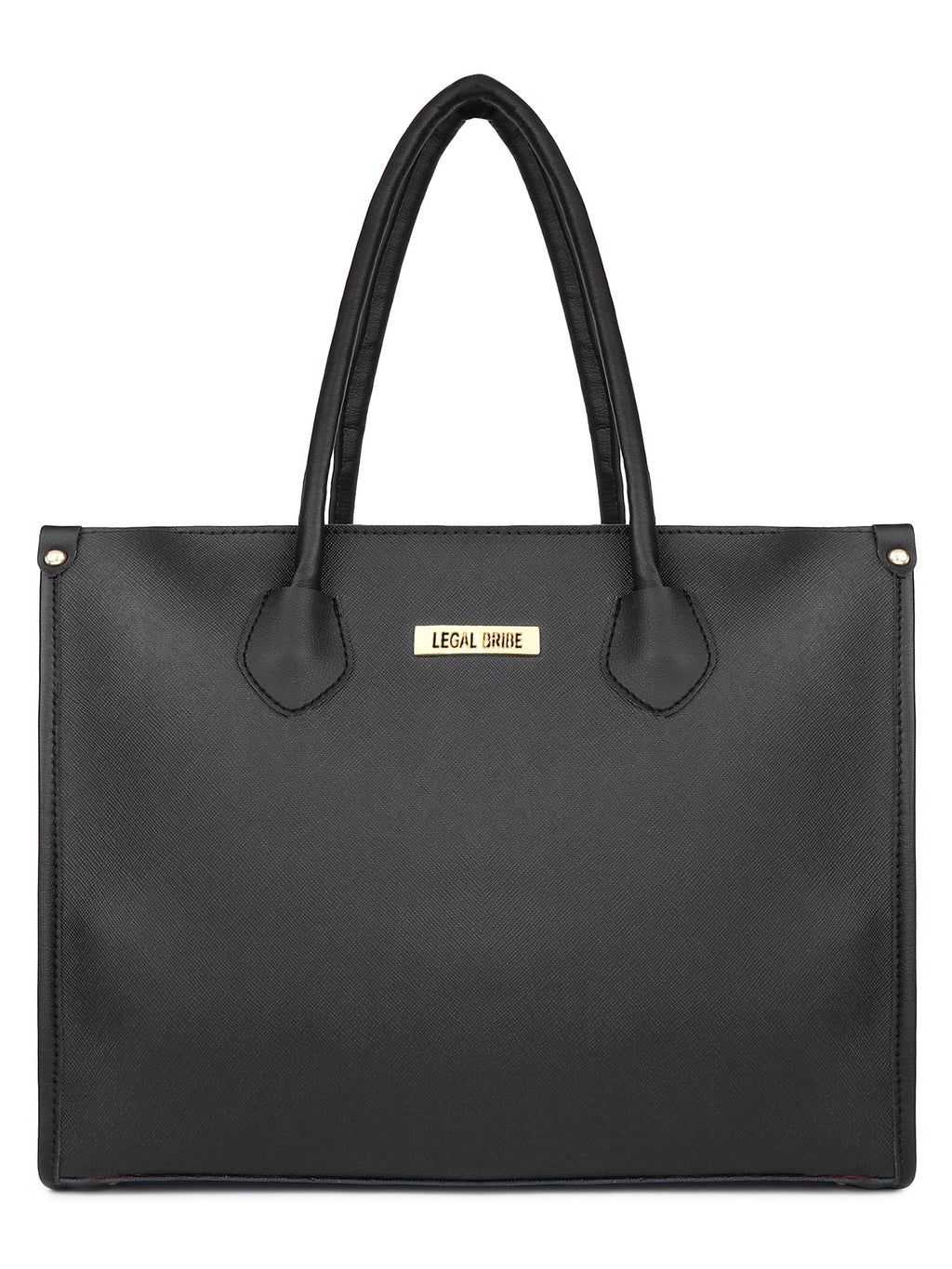 LEGAL BRIBE Women Textured Classic Tote Bag Combo Of 4 (Black)