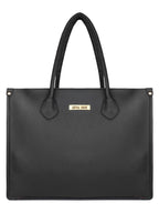 LEGAL BRIBE Women Textured Classic Tote Bag Combo Of 4 (Black)