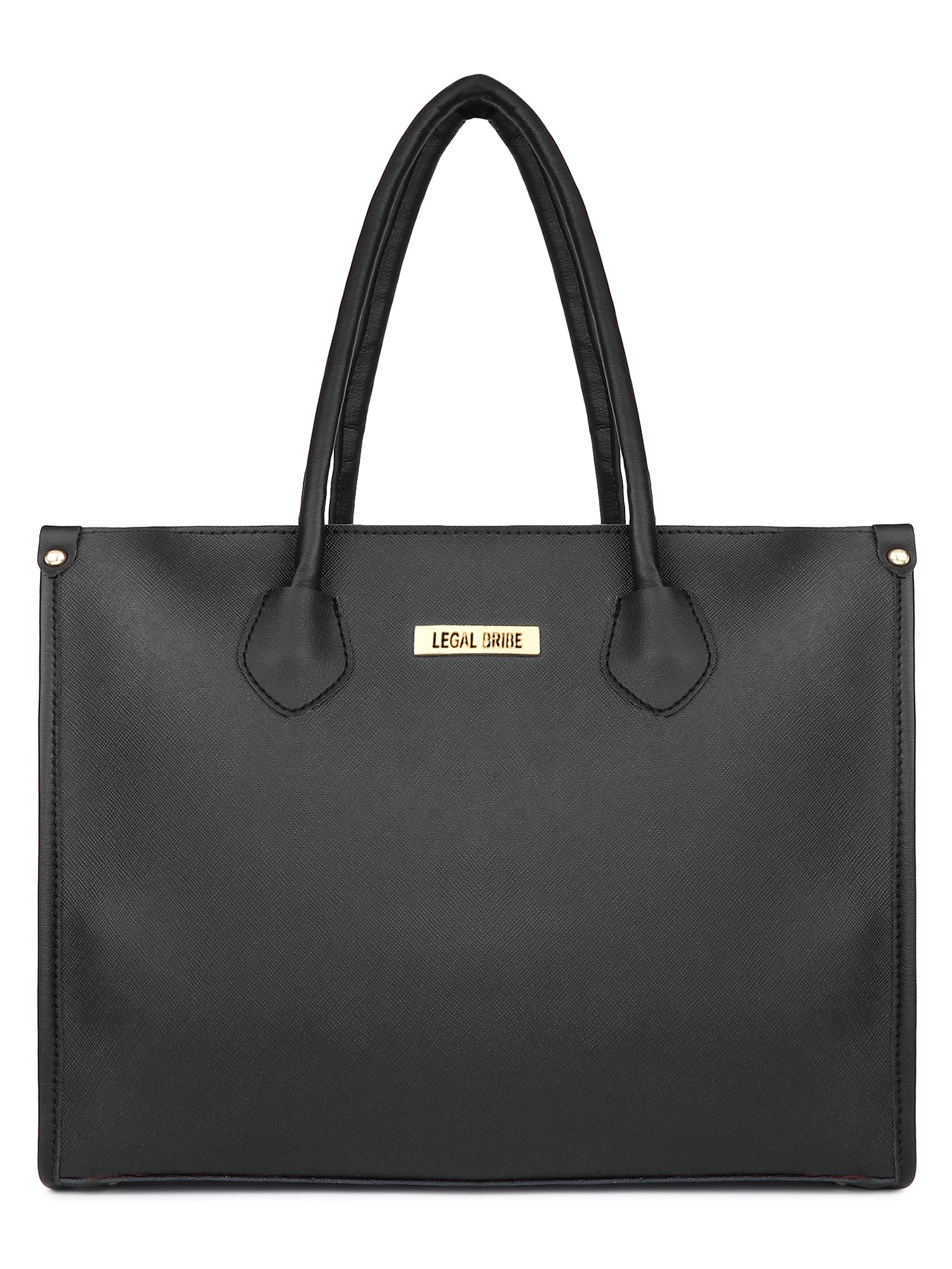 LEGAL BRIBE Women Textured Classic Tote Bag Combo Of 4 (Black)