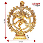 KridayKraft Metal Shiva Idol Natraj Statue for Home Decor,Gold Plated Dancing Shiva Natraja/Natrajan (Mahakal Murti) Showpiece Figurine Murti Deccoration & Gifts Article...