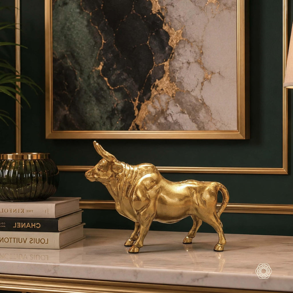 BEHOMA Metal Bull Decorative Figurine Showpiece