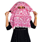 Switchon Export quality Cotton Multi color scarf hijabf for women for 12 yrs and above (Pink_White)