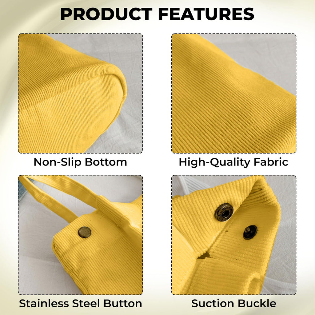 Kraptick Tote Bags – Shoulder Stylish Tote Bag for Everyday Use For Women Compact Reusable Perfect as a Grocery Tote Bag, Shopping Bags for Girls (Yellow)