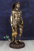 ARTVARKO Big Brass Standing Hanuman Idol - Bajrangbali Bhagwan Sankat Mochan Statue Murti for Home Office Entrance Decor Gift 24 Inches Height