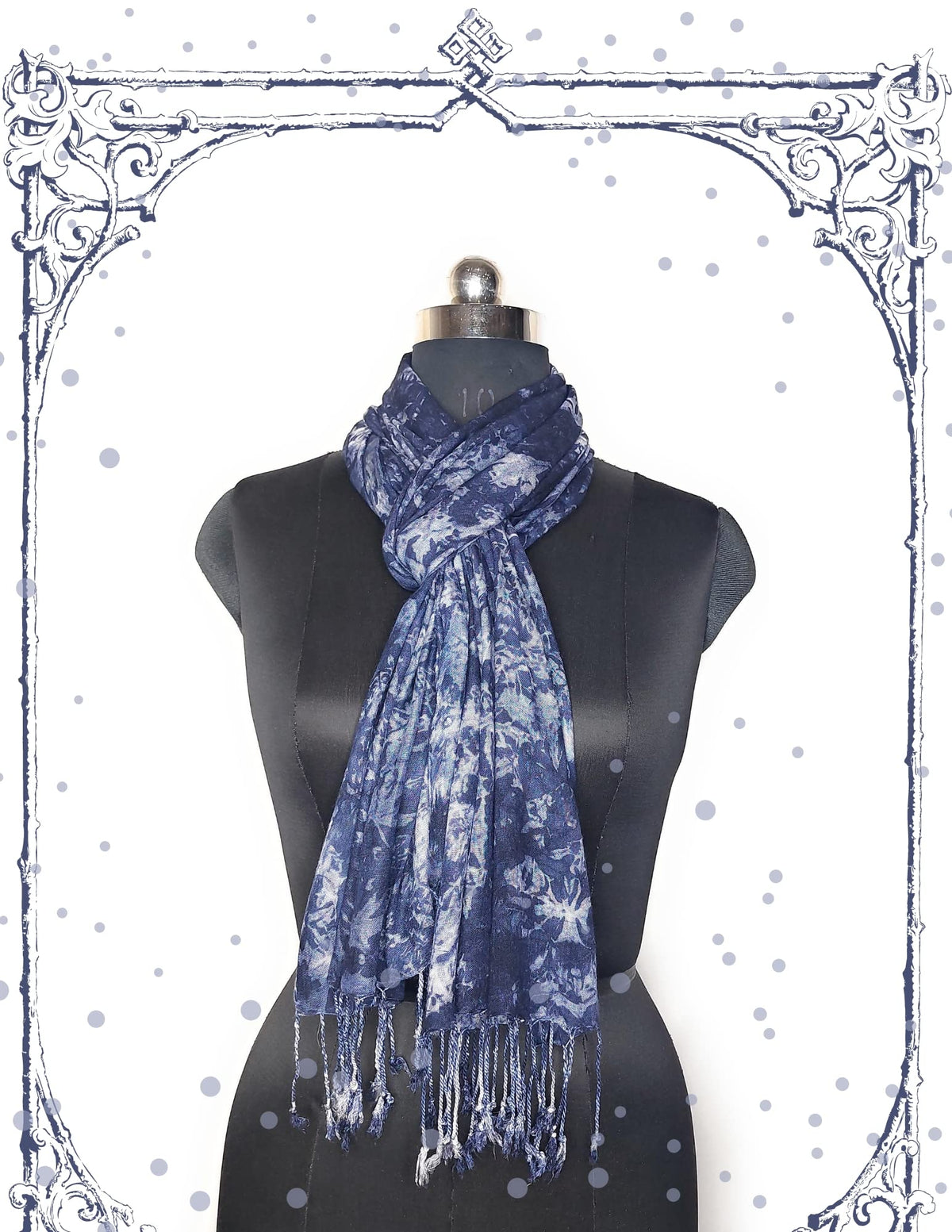 Chandwasia Rayon Shades Shibori Pattern Scarf, Scarves, Viscose Fabric Stole & Shawl Design for Men & Women for Summer & Winters