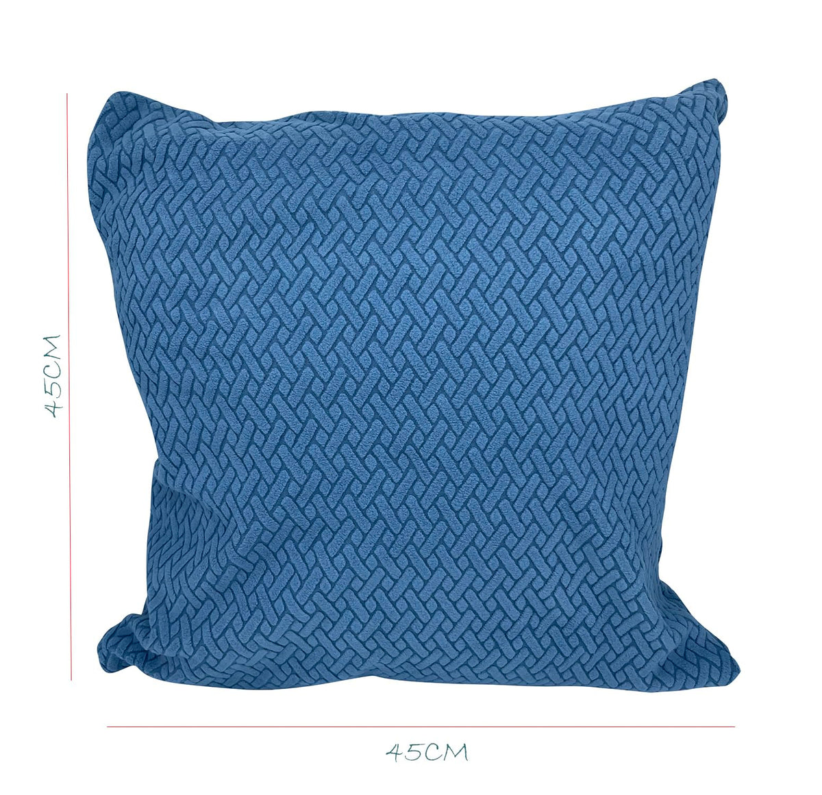 House of Quirk Polar Fleece Fabric Cushion Cover with Zipper Pack of 2 (Sky Blue, 45 x 45 cm)