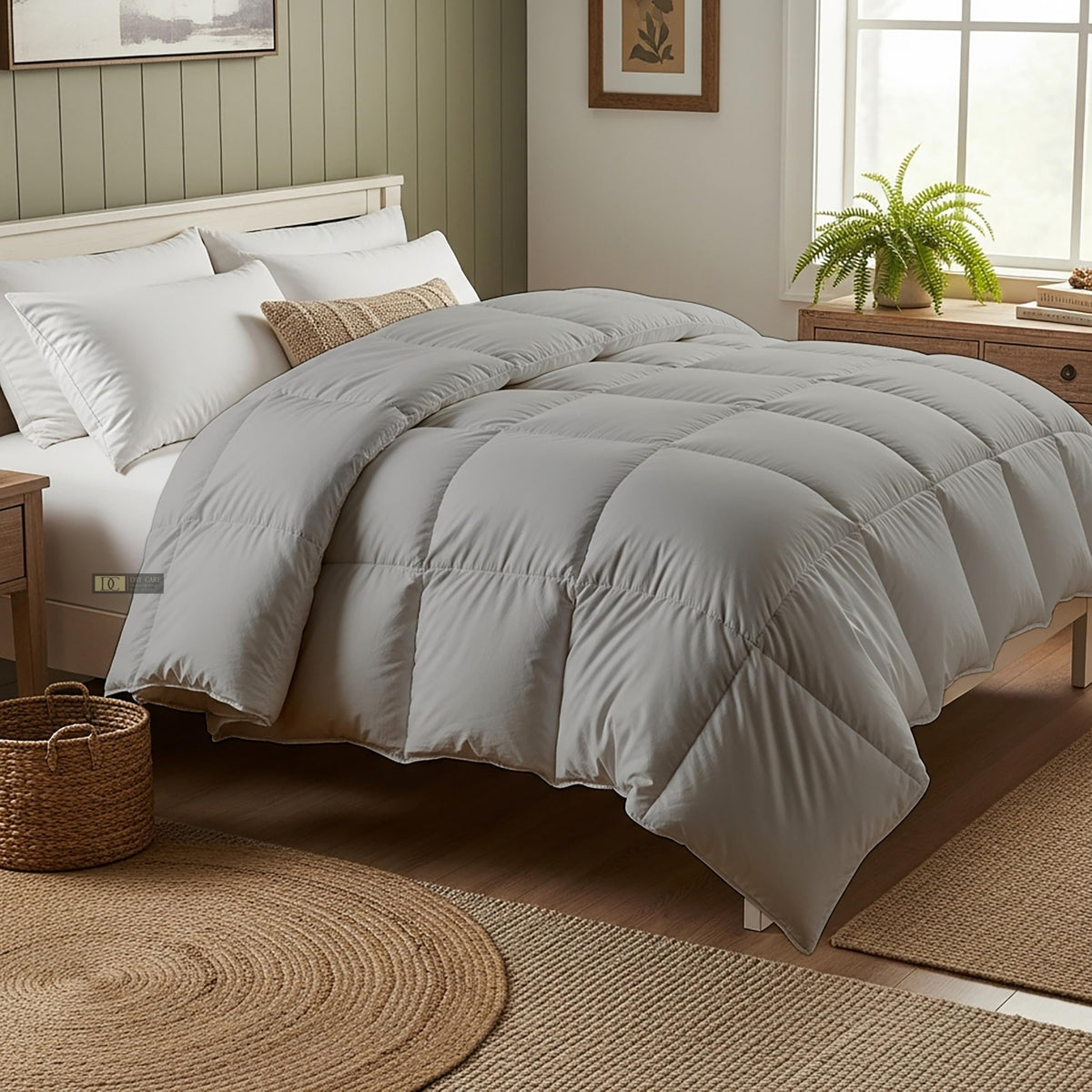 Day Care® Cloud Loom 600 GSM Filling Microfiber Comforter | Ultra Warm Heavy Winter Quilt Blanket Rajai | Soft, Fluffy & Hypoallergenic Bedding | 60x90 Single Bed - Silver Grey Kafalo