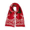 LumiSyne Knitted Scarf For Women Winter Reversible Christmas Reindeer Antler Snowflake Long Pashmina Scarves Shawl Thickened, Christmas Snowflake Red, One Size
