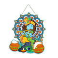 Artvibes Bal Krishna with Flute Wooden Wall Hanger for Home | Living Room | Spiritual Decor Items | Religious Wall Art | Wall Illustrations | Artwork| Stylish Modern Decor Item | Gift Items (WH_8603N)