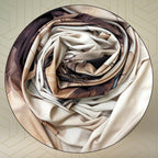 FAHABO Iconic Collection Digital Print Swiss Butter Cotton Scarf Stole for Women (Shell Beige - Br)