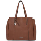 Accessorize London Women's Tan Lauren Work Tote bag | Tote bags for women office use |Work bag for woman stylish | Fits 13 inch laptop