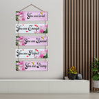 Artvibes You Are Loved You Are Enough Decorative Wall Hanging Ornaments | Quotes Decor Item | Wall Poster | Office Decor | Inspirational Quotes Wall Art | Mdf Wall Decoration | Gift Items (WH_6209N)