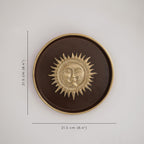 BEHOMA Sun Metal Wall Plate Coffee Brown & Gold 8.4