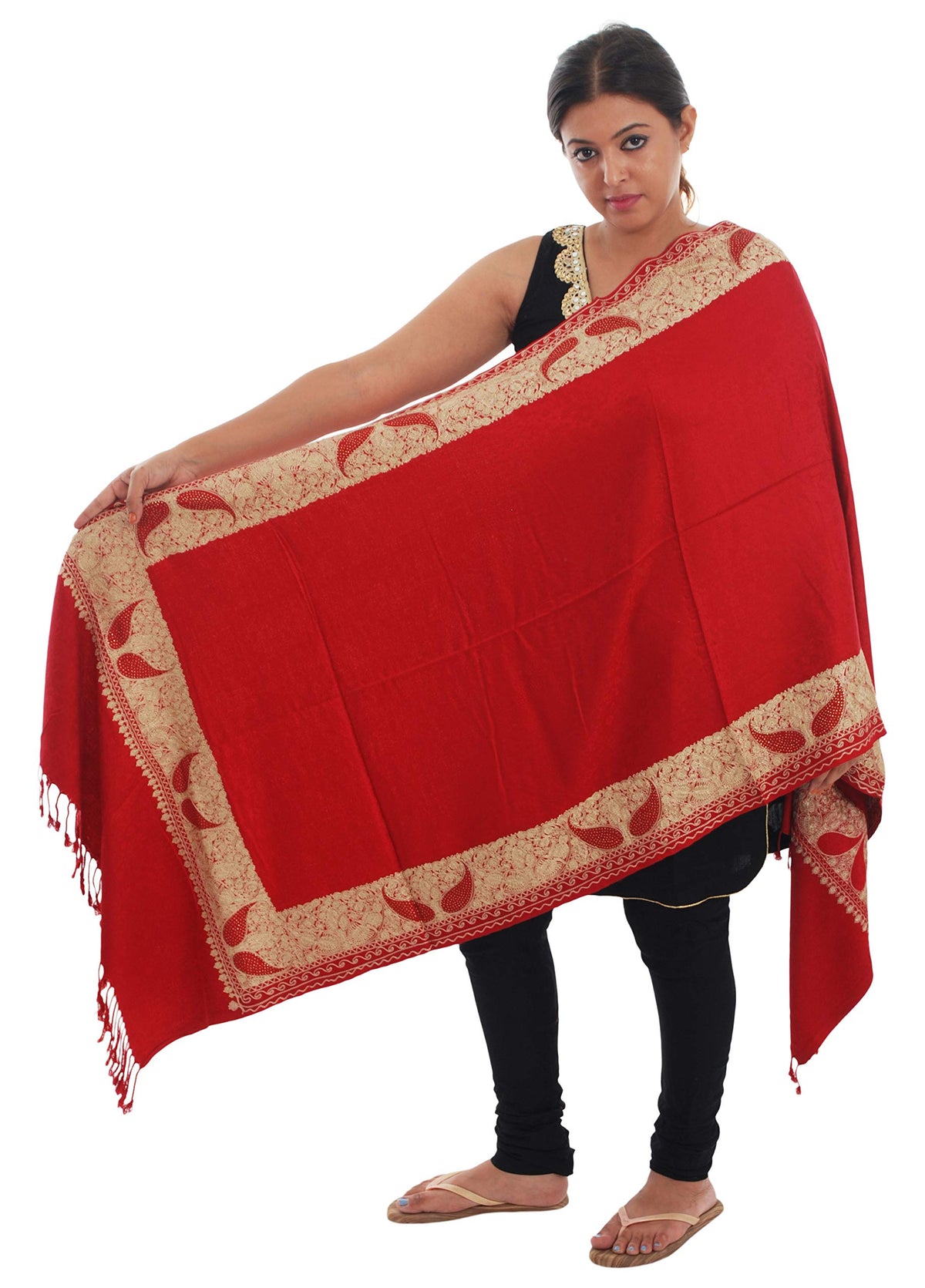 Japroz Women's Stole (red)