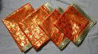 Lakshmi Maa Collection's Rumala Sahib Double Set Orange with gota (4 nos.)